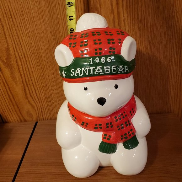 Vintage 1986 Santa Bear Cookie Jar and original box - Picture 6 of 15